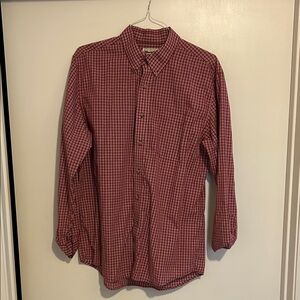 Wrangler Red and White Plaid Men's Shirt